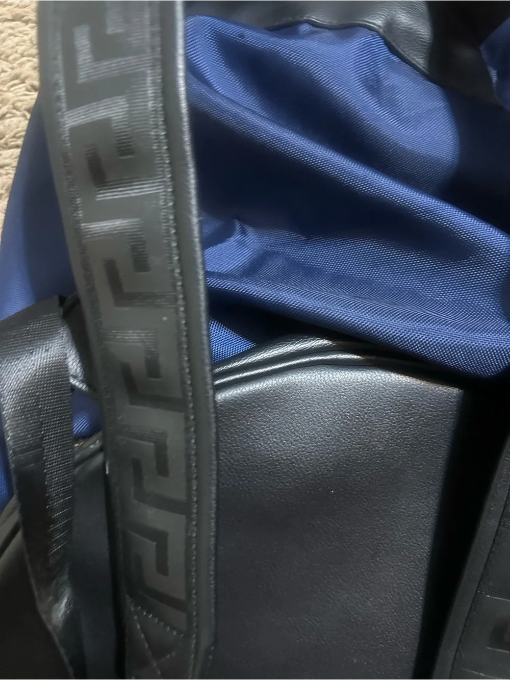 Vintage Versace “parfums” drawstring backpack 00s